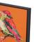 12" x 13" Multicolor Bird 3D Textured Canvas Wall Art Set with Black Frame and Gold Foil Accents